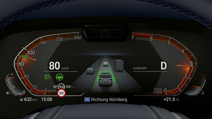 Driving Assistant Pack Plus et Parking Assistant Pack Plus Driving Assitant Pack Plus et Parking Assistant Pack Plus : vue en gros plan du combiné des instruments
