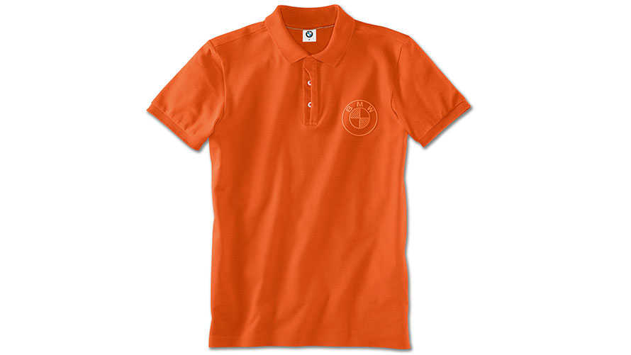 L’image du produit présente le polo BMW avec logo pour homme.