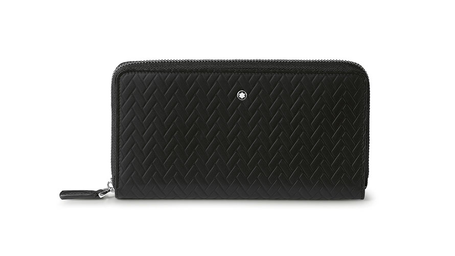 La photo présente le portefeuille horizontal Montblanc for BMW.