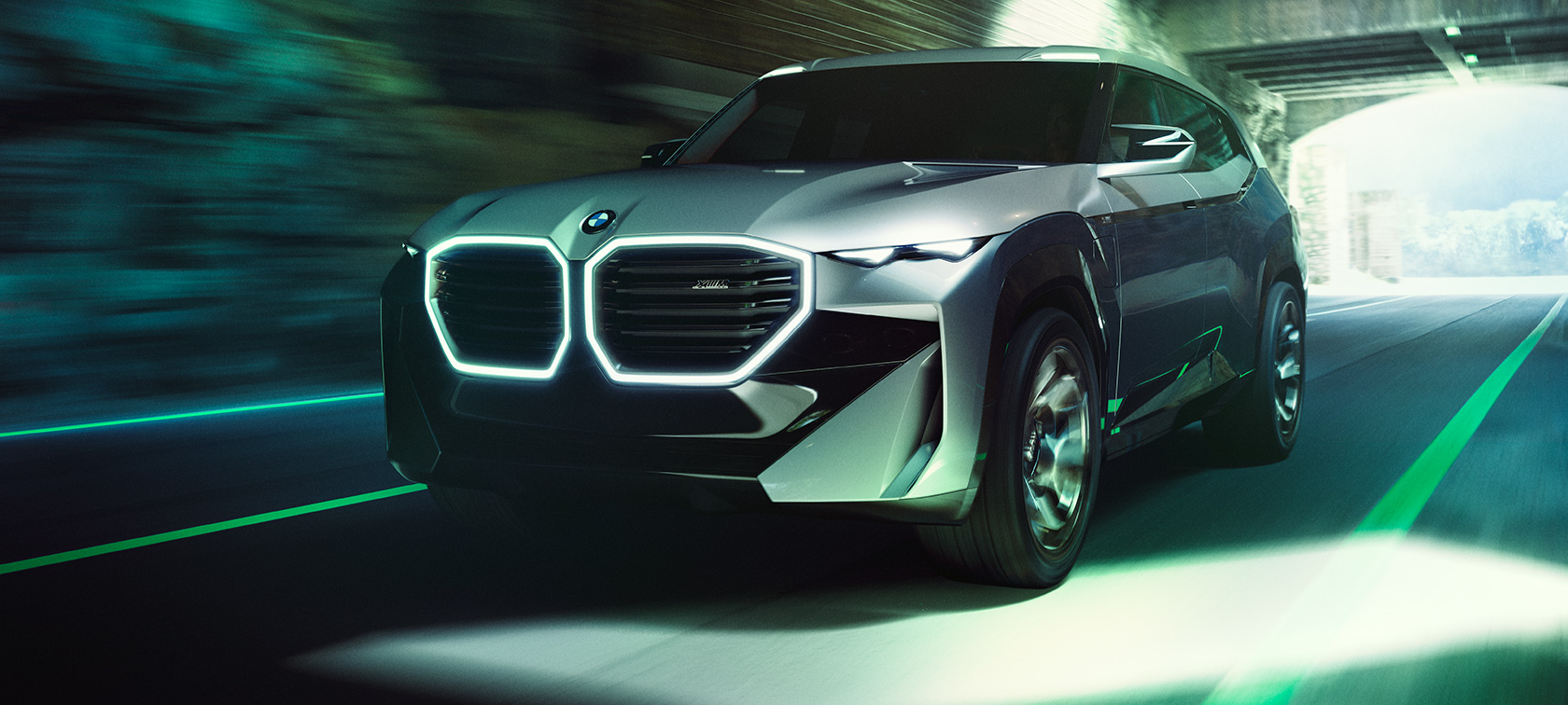 BMW Concept XM (G09) vue de trois quarts avant à l’arrêt BMW Concept XM (G09) vue de trois quarts avant à l’arrêt